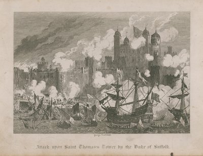 Suffolkin herttuan hyökkäys Saint Thomasin torniin tekijältä George Cruikshank