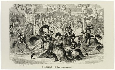 Elokuu - George Cruikshankin teräsetsauksia sisältävä turnaus The Comic Almanacksiin: 1835-1853 tekijältä George Cruikshank