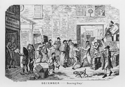 Tapaninpäivä (kaiverrus) tekijältä George Cruikshank