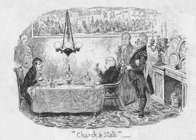 Kirkko ja osavaltio, 1829 tekijältä George Cruikshank