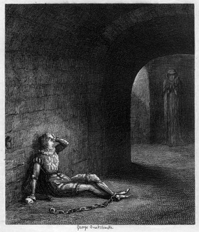 Cuthbert Cholmondeley yllättyi salaperäisen hahmon ilmestymisestä vuonna 1840 tekijältä George Cruikshank