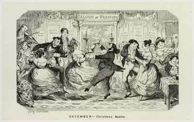 Joulukuu - Christmas Bustle from George Cruikshank