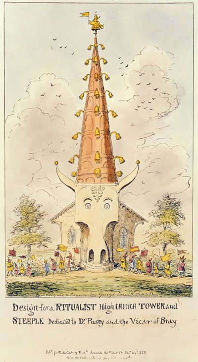 Huonekalut ja erilaiset esineet 1100- ja 1300-luvuilta tekijältä George Cruikshank