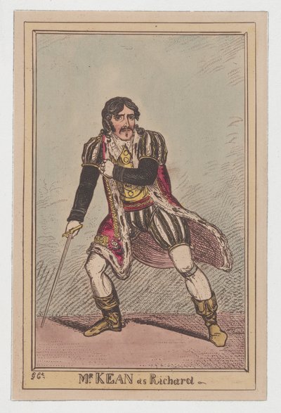 Edmund Kean Richard III:na, n. 1814, n. 1814. tekijältä George Cruikshank