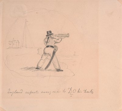 Englanti odottaa Jokamiehen tekevän velvollisuutensa tekijältä George Cruikshank