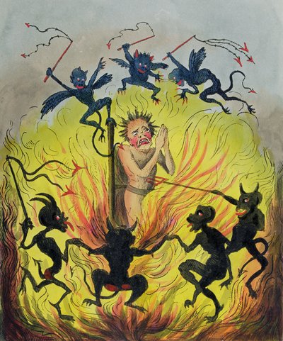 Jokaisella koiralla on päivänsä, tai Mustat paholaiset huvittelevat valkoisen neekerikuljettajan kanssa tekijältä George Cruikshank