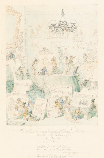 Keijutuntijat tarkastelevat Frederick Lockerin piirustuskokoelmaa tekijältä George Cruikshank