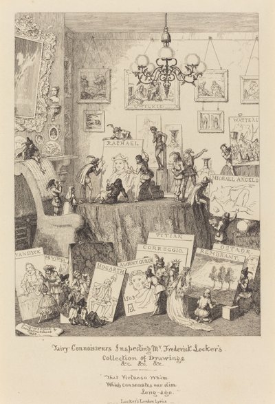 Keijutuntijat tarkastelevat Frederick Lockerin piirustuskokoelmaa tekijältä George Cruikshank
