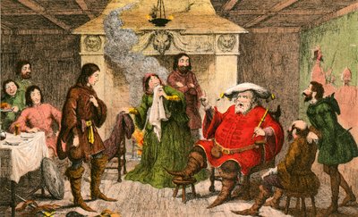 Falstaff esittää kuninkaan osan tekijältä George Cruikshank