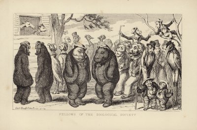 Eläintieteellisen seuran jäsenet tekijältä George Cruikshank