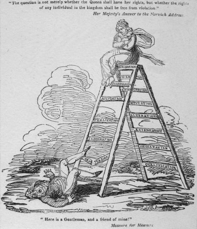 Tässä on herrat ja ystäväni!, c1820. tekijältä George Cruikshank