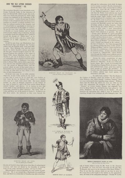 Kuinka vanhat näyttelijät pukeutuivat Shakespearen tekijältä George Cruikshank