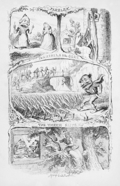 George Cruikshankin kuvitus Pentameronelle (kaiverrus) tekijältä George Cruikshank