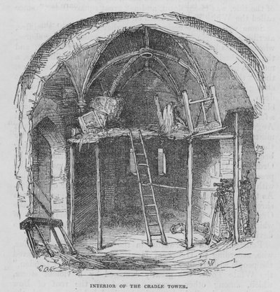 Cradle Towerin sisustus (kaiverrus) tekijältä George Cruikshank