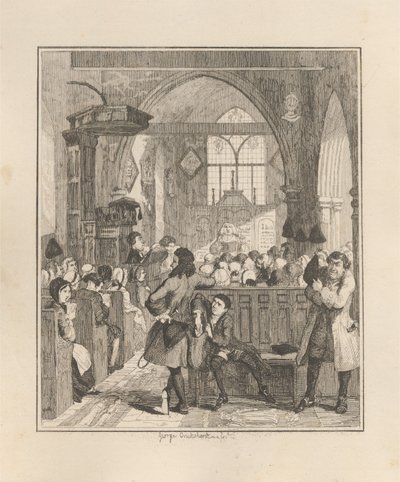 Jack Sheppard ryöstää Willesdenin kirkon tekijältä George Cruikshank