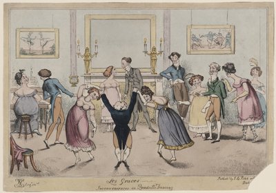 Les Graces, Haitat Quadrille-tanssissa tekijältä George Cruikshank