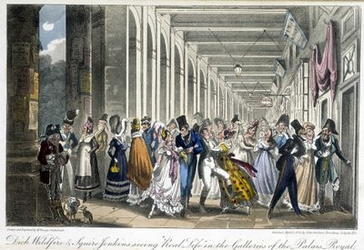 Les galeries du Palais Royal - David Careyn "" Elämä Pariisissa" -osassa, Lontoo tekijältä George Cruikshank