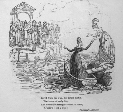 Houkutettu omasta kotikotinsa..., c1820. tekijältä George Cruikshank