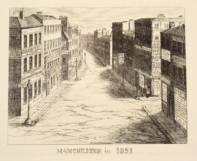 Manchester vuonna 1851, vuodelta 1851 tai The Adventures of Mr & Mrs Sandboys ja perhe, jotka tulivat Lontooseen nauttimaan olostaan ja katsomaan suurta näyttelyä, pubia. 1851 tekijältä George Cruikshank