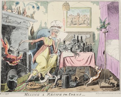 Sekoitus Resepti varsille, pub. 1835 (käsinvärinen kaiverrus) tekijältä George Cruikshank