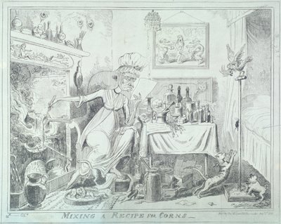 "Sekoita resepti maissille", 1835. tekijältä George Cruikshank