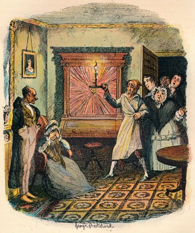 Rouva Tibbs ja herra Evenson, c1900 tekijältä George Cruikshank
