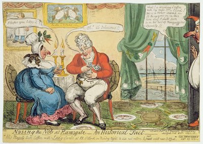 Nosing the Nob Ramsgatessa, 1821 tekijältä George Cruikshank