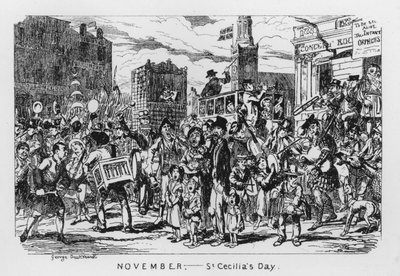 marraskuuta, Pyhän Cecilian päivä (kaiverrus) tekijältä George Cruikshank