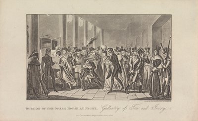 Oopperatalon ulkopuolella yöllä tekijältä George Cruikshank
