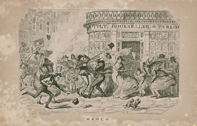 Ihmiset kamppailevat kovia tuulia vastaan tekijältä George Cruikshank