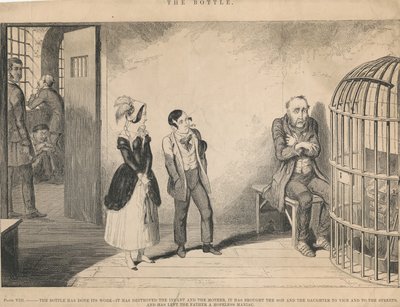 Taulu VIII, Pullo on tehnyt tehtävänsä tekijältä George Cruikshank