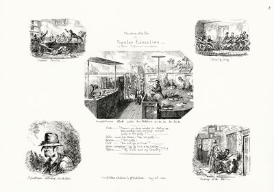 Anomus baarissa tai kansanopetus (kaiverrus) tekijältä George Cruikshank