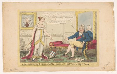 Prinsessa Charlotte pelasi hollantilaisen spinning-topin kanssa, 1814 Neiti yrittää kiihottaa Glow