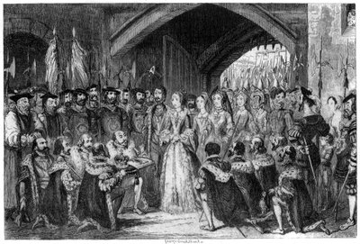 Queen Janesin sisäänkäynti torniin, 1553 1840 tekijältä George Cruikshank