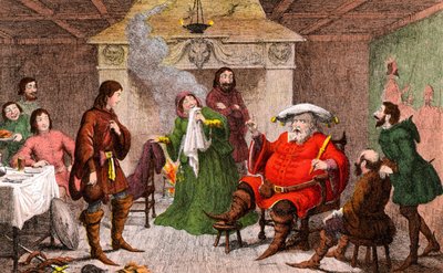 Kohtaus Shakespearen kirjoittamasta Henery IV:stä (chomo) tekijältä George Cruikshank