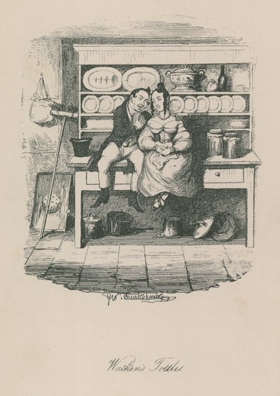 Kohtaus Lontoon elämästä: Watkins Tottles tekijältä George Cruikshank