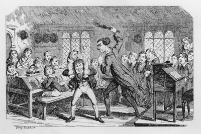 Koulun ruoskiminen tekijältä George Cruikshank