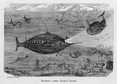 Tiede eri muodoissa (kaiverrus) tekijältä George Cruikshank