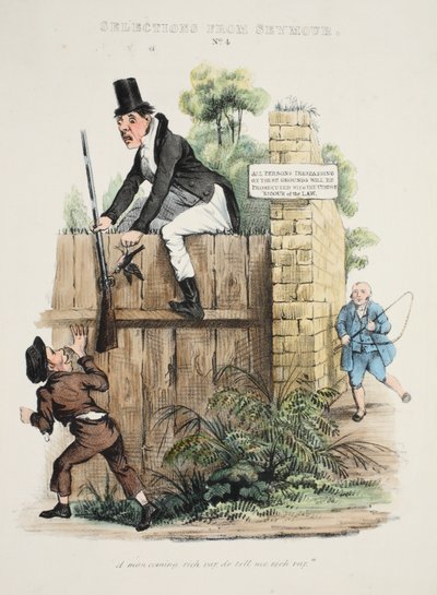 Valikoima Seymourilta: Nro 4, Rikastuva mies, kerro minulle, vich vay. , pubi c. 1840 (käsinvärinen kaiverrus) tekijältä George Cruikshank