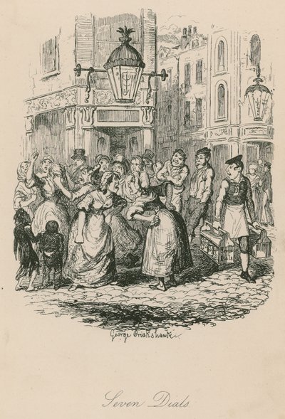 Seven Dials, Lontoo tekijältä George Cruikshank