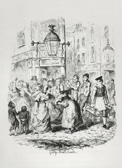 Seitsemän kellotaulua, n. 1836 tekijältä George Cruikshank