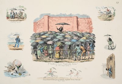 St Swithuns Chapel Kylmäkylpykentät, pubi. 1833 (käsinvärinen kaiverrus) tekijältä George Cruikshank