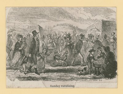 Sunnuntai maaseutumaisemista tekijältä George Cruikshank