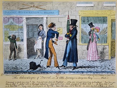 "Matkauksen edut" tai "Pieni oppiminen on vaarallinen asia" tekijältä George Cruikshank
