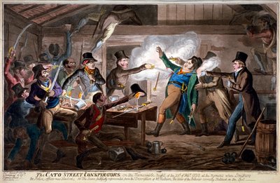 "Cato Streetin salaliittolaiset...", 1820 tekijältä George Cruikshank