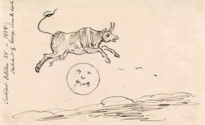 Lehmä hyppää Kuun yli tekijältä George Cruikshank