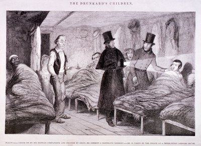 Drunkardin lapset, n. 1847 tekijältä George Cruikshank