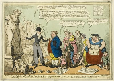 Elginin marmorit! tekijältä George Cruikshank