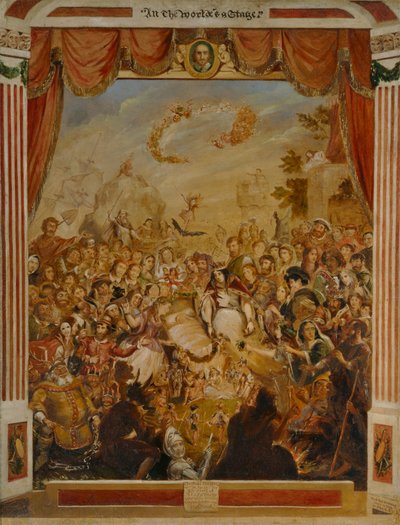 William Shakespearen ensimmäinen esiintyminen Globe-teatterin lavalla tekijältä George Cruikshank