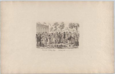 Ensimmäinen šillinkipäivä - ilmestyy, 1851, 1851. tekijältä George Cruikshank